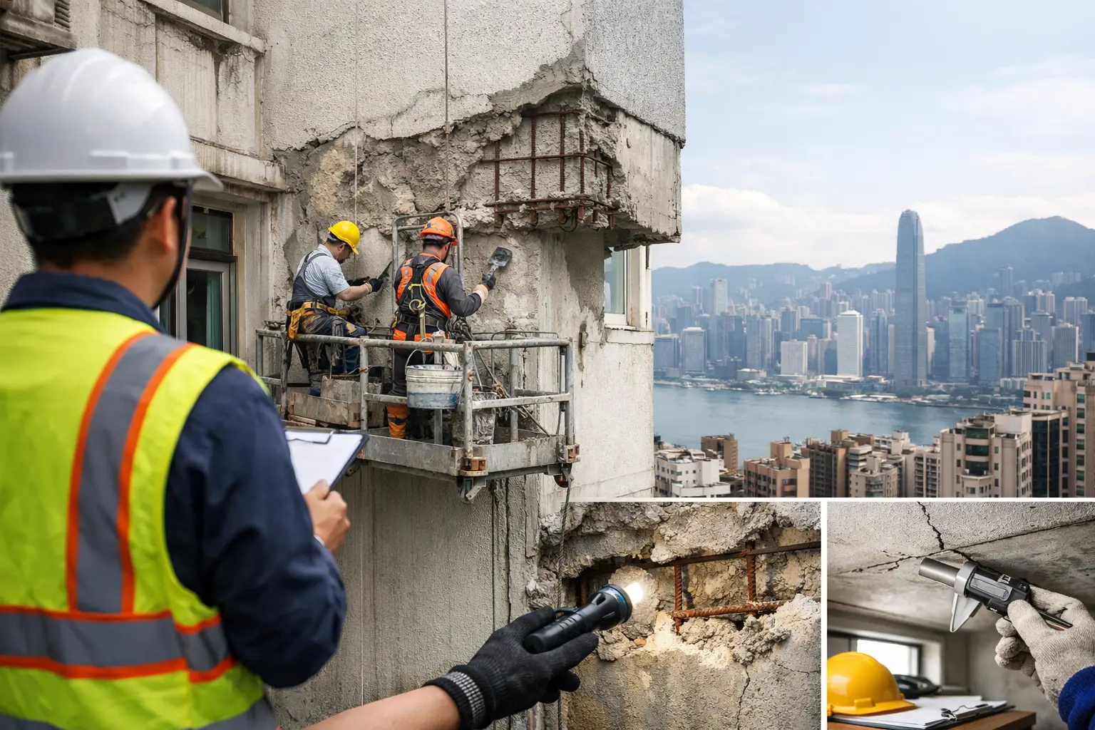 🏢 香港石屎剝落修復應如何處理？港九新界現場勘察至驗收實務安排